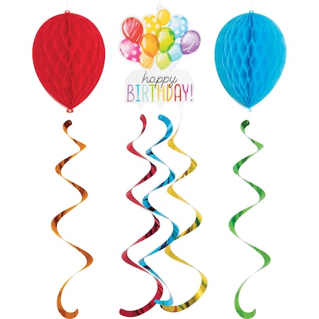 Creative Converting Balloon Bash Dizzy Danglers, 36", 18PK 357589